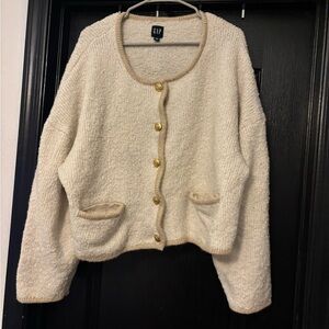 GAP Cream Sherpa Cardigan